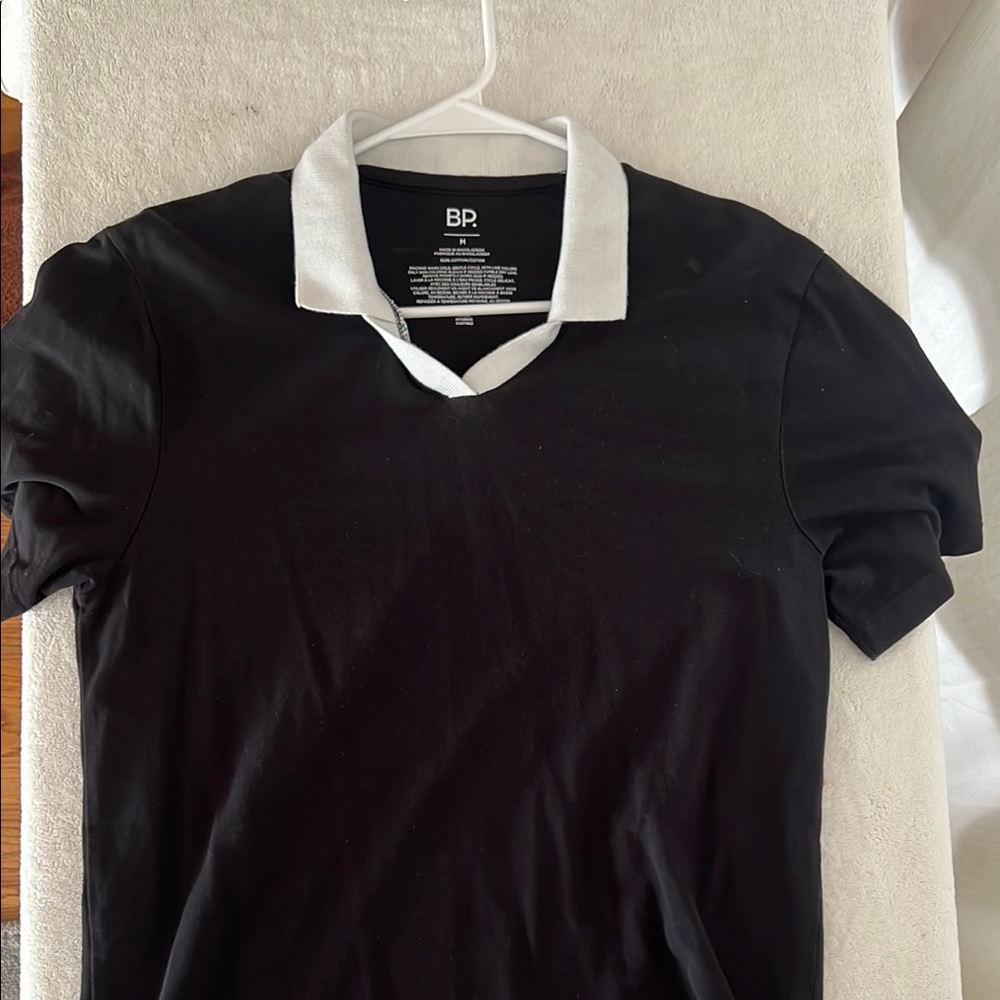 BP Black and White Polo Shirt Classic Design